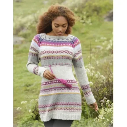 Erbjudande Highland Heather by DROPS Design – Klänning Stick-mönster strl. S – XXXL