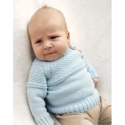 McDreamy by DROPS Design – Baby Blue Stick-mönster strl. 1/3 mdr – 3/4 år Billig