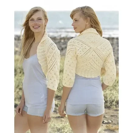 Lemon Cross by DROPS Design – Bolero Stick-mönster strl. S – XXXL Köp online