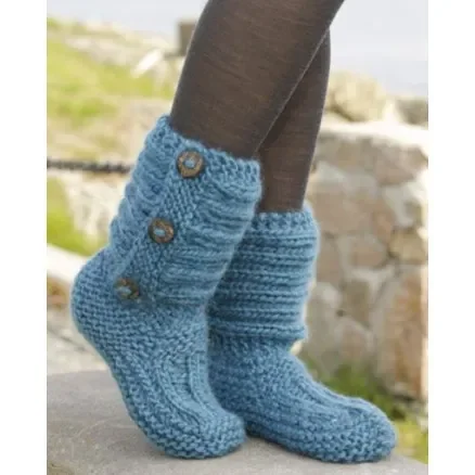 One Step Ahead by DROPS Design – Tofflor Stick-mönster strl. 35/37 – 40/42 Sänkt pris