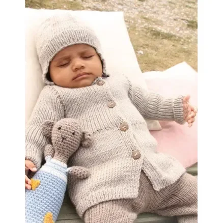 Samuel Jacka by DROPS Design – Baby Jacka Stick-mönster strl. 1/3 mån – 3/4 år Lägg i varukorgen