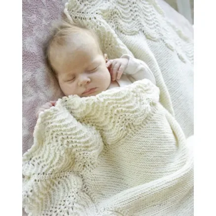 Baby Bliss by DROPS Design – Baby Filt Stick-mönster 80x80 cm Rabatt