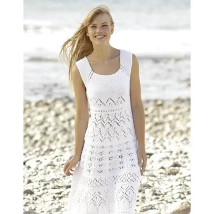 Outlet Mallorca by DROPS Design – Klänning Stick-mönster strl. S – XXXL