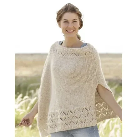 So Classy! by DROPS Design – Poncho Stick-mönster strl. S/M – XXXL Populär