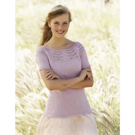 Kampanjpris Becca by DROPS Design – Topp Stick-mönster strl. S – XXXL