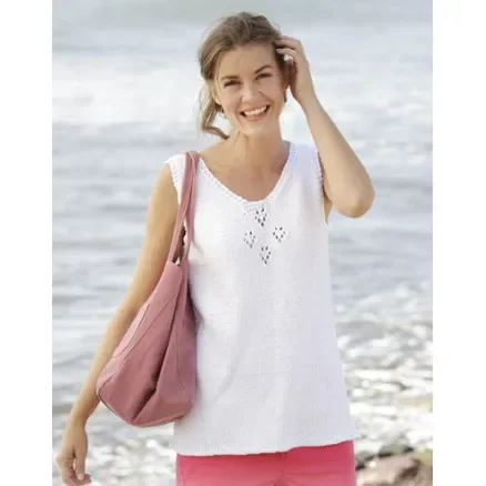 Sunny Day Topp by DROPS Design – Topp Stick-mönster strl. S – XXXL Endast idag