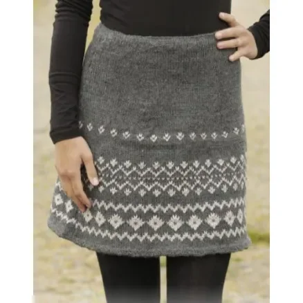 Kundfavorit Diamond Twist by DROPS Design – Kjol Stick-mönster strl. S – XXXL