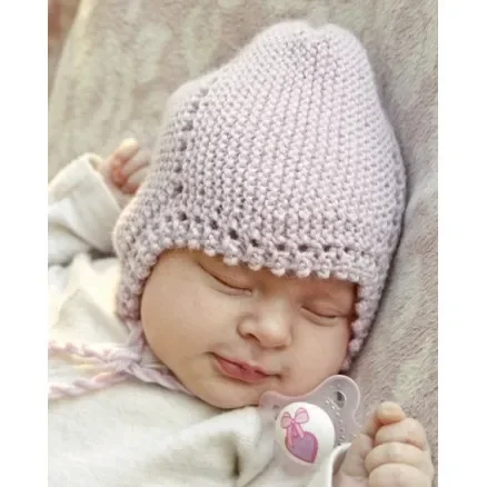 Lullaby by DROPS Design – Baby Mössa Stick-mönster strl. 0/1 mdr – 3/4 år Fynd