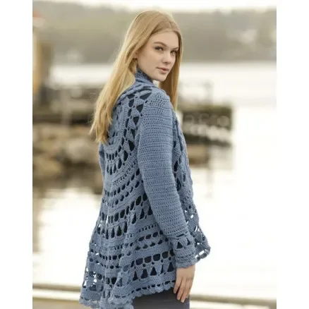 Sea Glass by DROPS Design – Cirkeljacka Virk-mönster strl. S – XXXL Kampanj