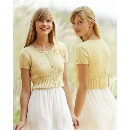 Spring Fling by DROPS Design – Bolero Stick-mönster strl. S – XXXL Nyhet
