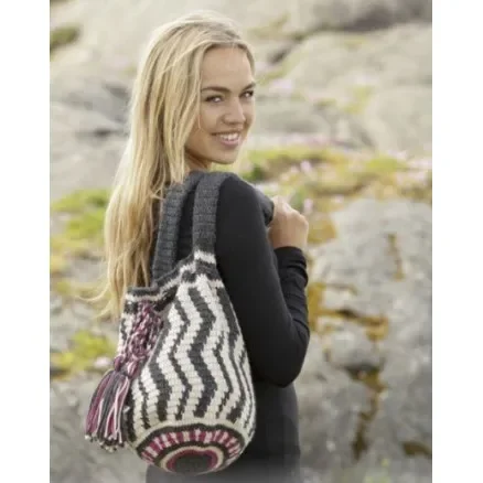 Handla nu Port Noir by DROPS Design – Taske Virk-mönster 70x34 cm