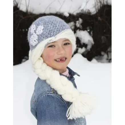Lågt pris Princess Snowflake by DROPS Design – Mössa Virkmönster strl. 1/2 år – 7/8 år