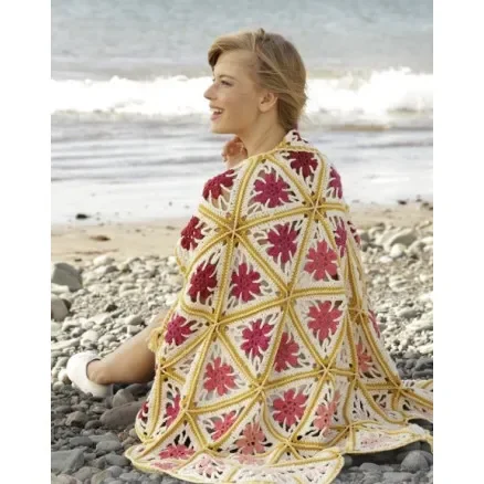 Â Spring Daze by DROPS Design – Filt virkmönster 93x130 Rea