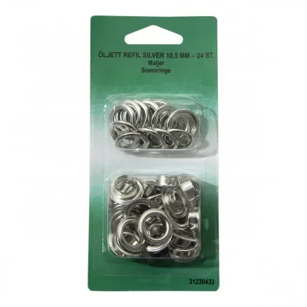 Ãljetter Refill 10,5mm Silver – 24 st Kundfavorit