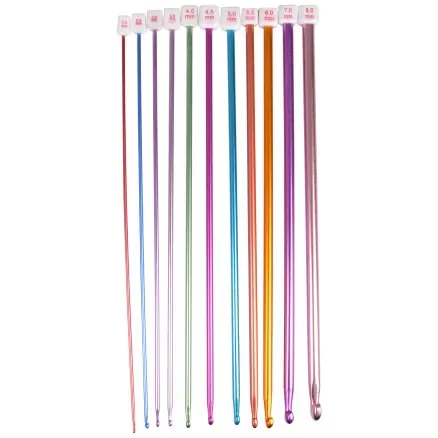 Nyhet Infinity Hearts Jumperstickorset Aluminium 2-8 mm 27 cm – 11 storlekar