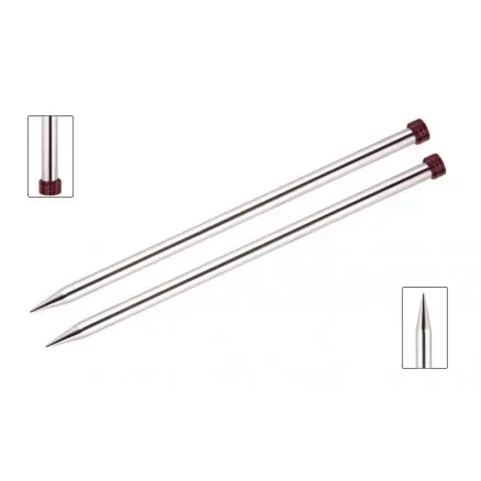 KnitPro Nova Metal Stickor / Jumperstickor Mässing 25cm 4,50mm / 9.8in US7 Nedsatt pris
