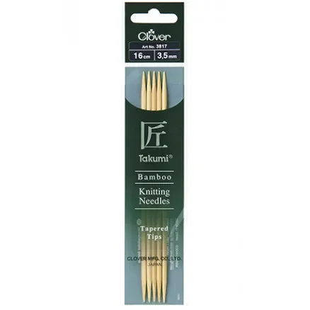 Clover Takumi Stickor Bambu 16cm 3,50mm Fri frakt