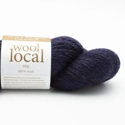 Erika Knight Wool Local Garn 808 Bingley Navy Snabb leverans