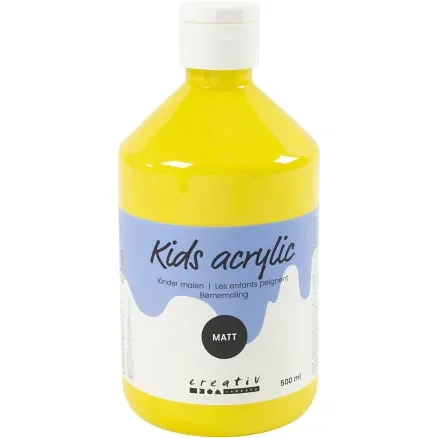 Akrylfärg Matt, primärgul, 500 ml/ 1 flaska Begränsat erbjudande