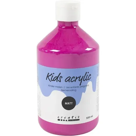 Akrylfärg Matt, rosa, 500 ml/ 1 flaska Kampanjpris