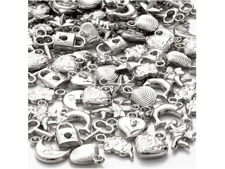 Rabatter Silverberlocker, strl. 15-20 mm, hålstrl. 3 mm, 80g, ca. 178 st