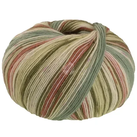 Begränsat erbjudande Lana Grossa Meilenweit 100 SETA Giappone Garn 3383 Rosa/Grå Grön/Ecru/Olive/Eggshell/Nougat