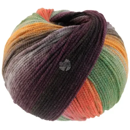 Lana Grossa Farfalla Garn 9 Grön/Mint/Grey/Green/Blackberry/Grey-blue Snabb leverans
