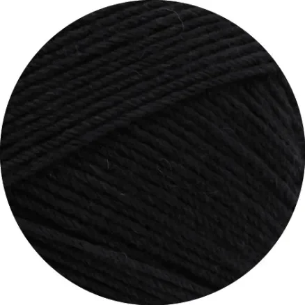 Extra rabatt Lana Grossa Meilenweit 100 Merino Extrafine Uni Garn 2402 Svart