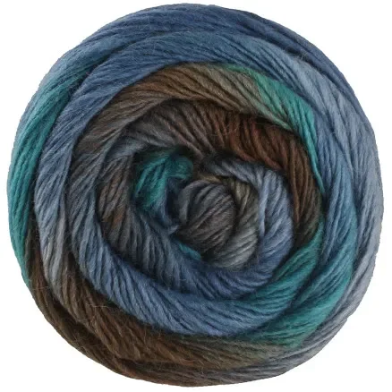 Lana Grossa Garn Mix 100 Färger 8017 Blå/Mocca/Dark Brown/Blue I lager