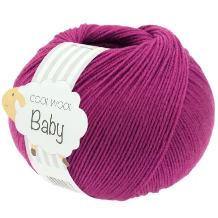Fynd Lana Grossa Cool Wool baby garn 340 Fuchsia
