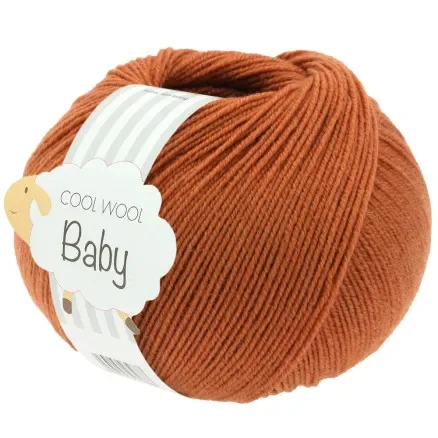 Lana Grossa Cool Wool baby garn 337 Copper Fri frakt