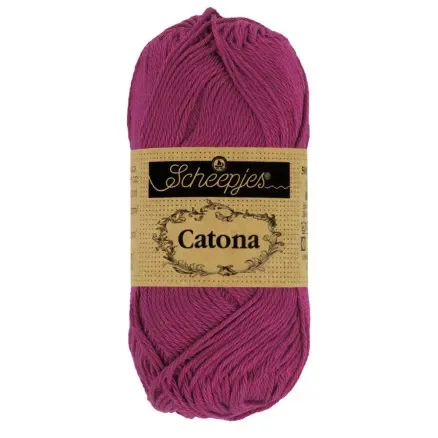 Scheepjes Catona Garn 128 Tyrian Lila – 10g Begränsat antal