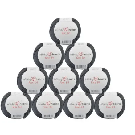 Erbjudandepris Infinity Hearts Rose 8/4 Garnpaket Unicolor 236 Koksgrå – 10 st.