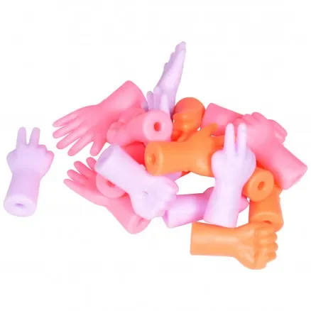 Kampanj Infinity Hearts Maskstopp/Stickskydd Händer Gummi Ass. Färger 3,5x1,1cm – 18 st