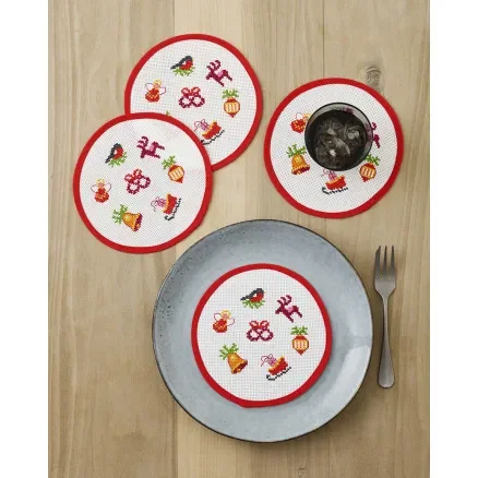 Permin Broderikit Kringle in the Centre Ø15 cm Underlägg x 4 Erbjudande