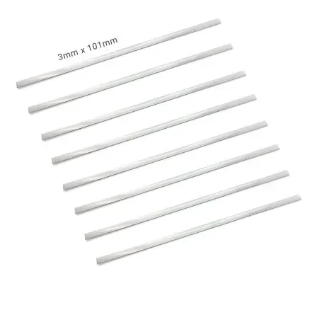 Begränsat antal Metallhängare med lim Metall Silver 101x3mm – 24 st.