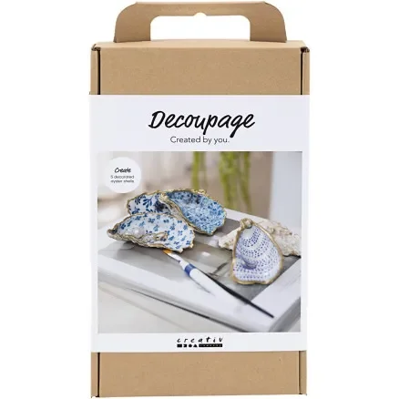 Reapris DIY Kit Decoupage, Ostronskal, blå, 1 frp.