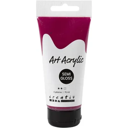Rabatt Akrylfärg, halvblank, transparent, cyklame, 75 ml/ 1 flaska