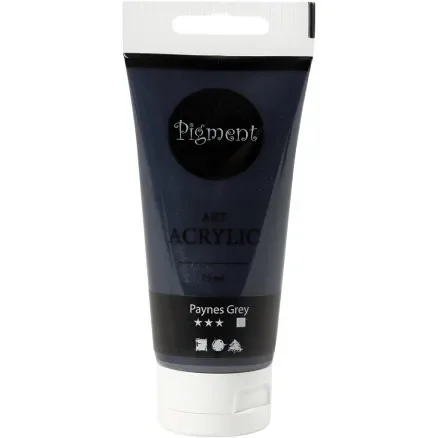 Akrylfärg, halvblank, transparent, paynes grey, 75 ml/ 1 flaska Köp online