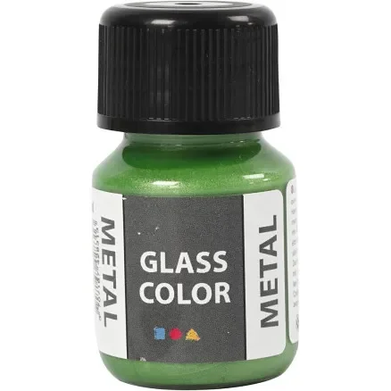Glasfärg metall, grön, 30 ml/ 1 flaska Sista chansen