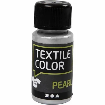 Säker betalning Textil Color, pärlemor, silver, 50ml/ 1 flaska.