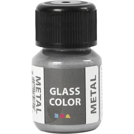 Glasfärg metall, silver, 30 ml/ 1 flaska Outlet