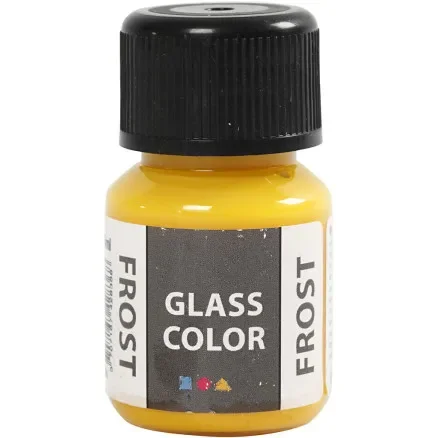 Glasfärg frost, gul, 30 ml/ 1 flaska Säker betalning