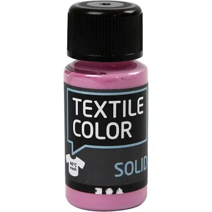 Solid textilfärg, täckande, rosa, 50 ml/ 1 flaska risnedsättning