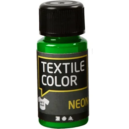 Begränsad tid Textilfärg, neongrön, 50 ml/ 1 flaska