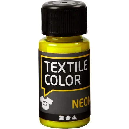 Billigare Textilfärg, neongul, 50 ml/ 1 flaska