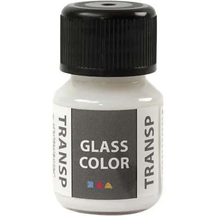 Nyhet Glasfärg transparent, vit, 30 ml/ 1 flaska