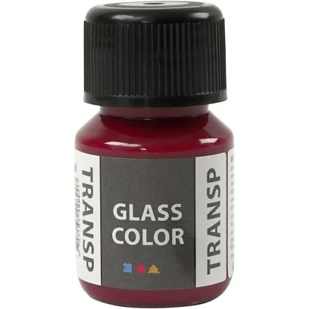 Glasfärg transparent, rosa, 30 ml/ 1 flaska Populär