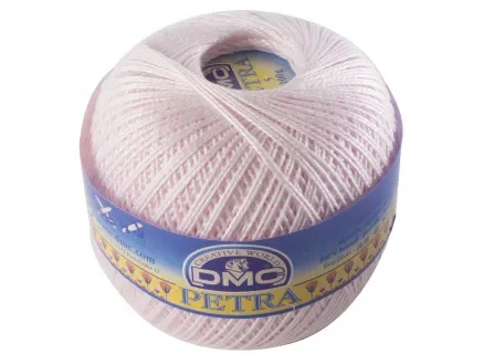DMC Petra nr. 8 Virkgarn Unicolor 54461 Sart Rosa Rabatt