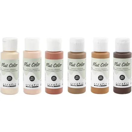 Bästa pris Plus Color Hobbyfärg, mixade färger, 6x60 ml/ 1 förp.